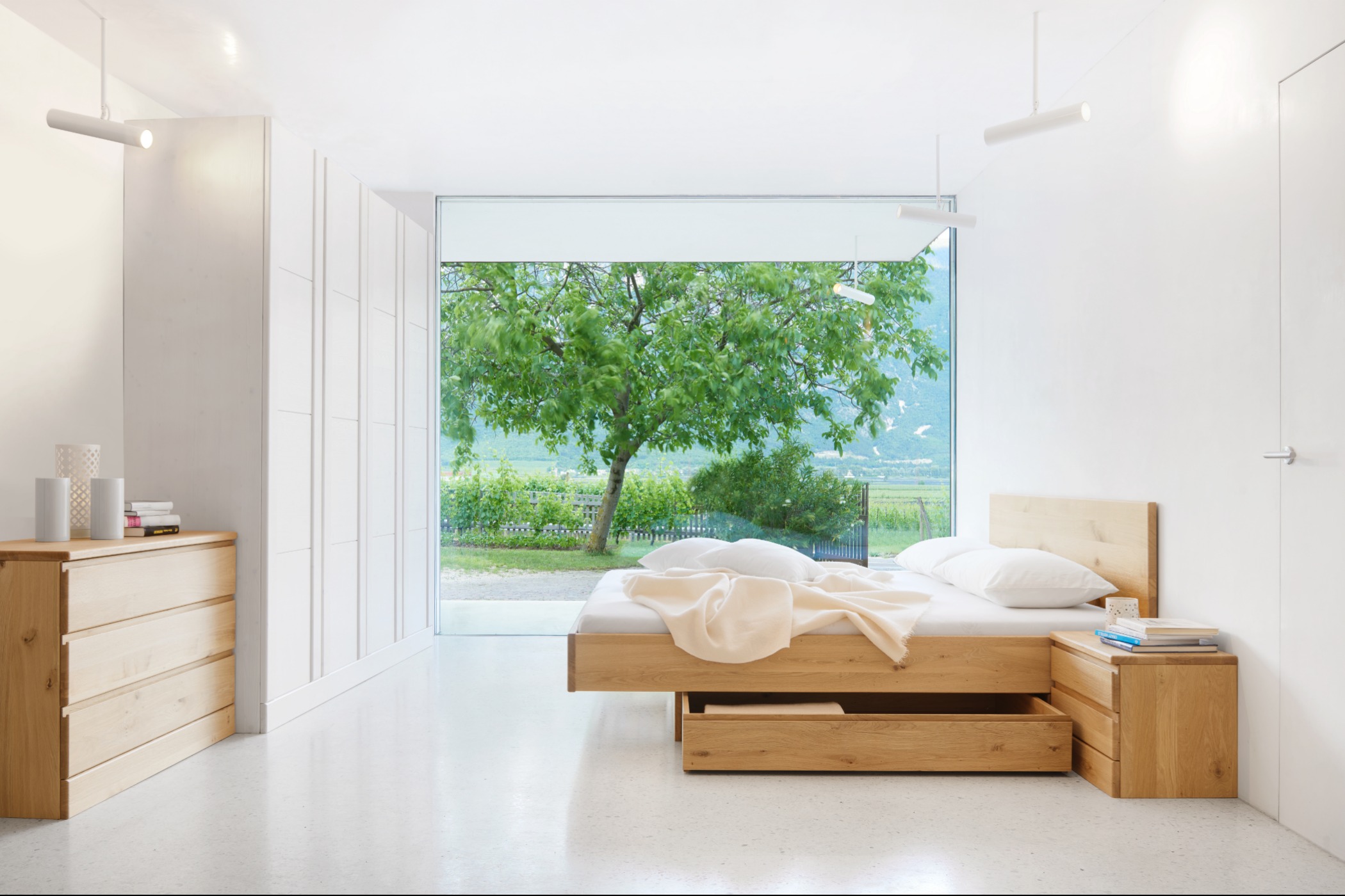 Zimmer NEW YORK in Eiche, mit Bettschublade