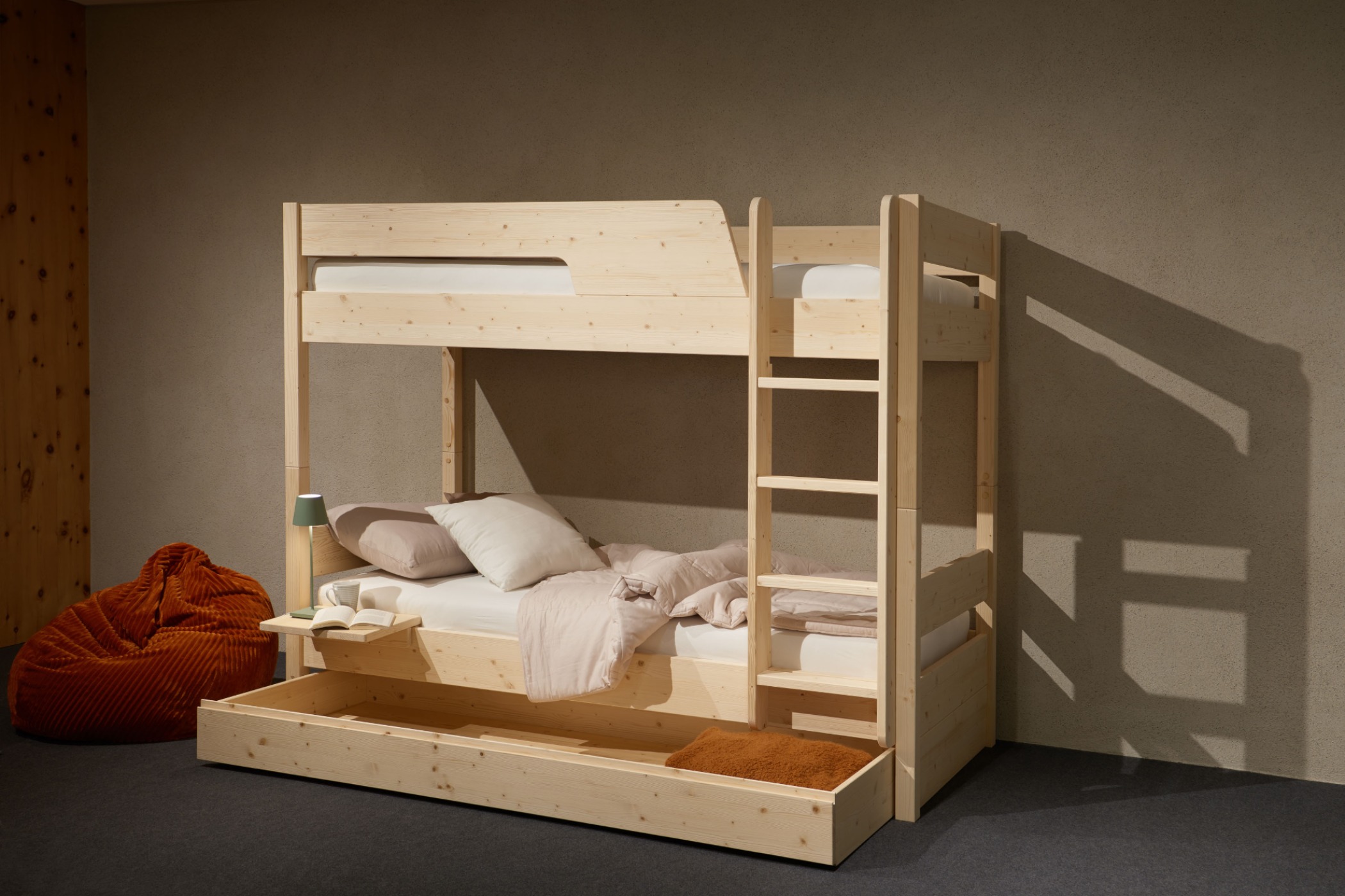 letto a CASTELLO con cassetto in abete