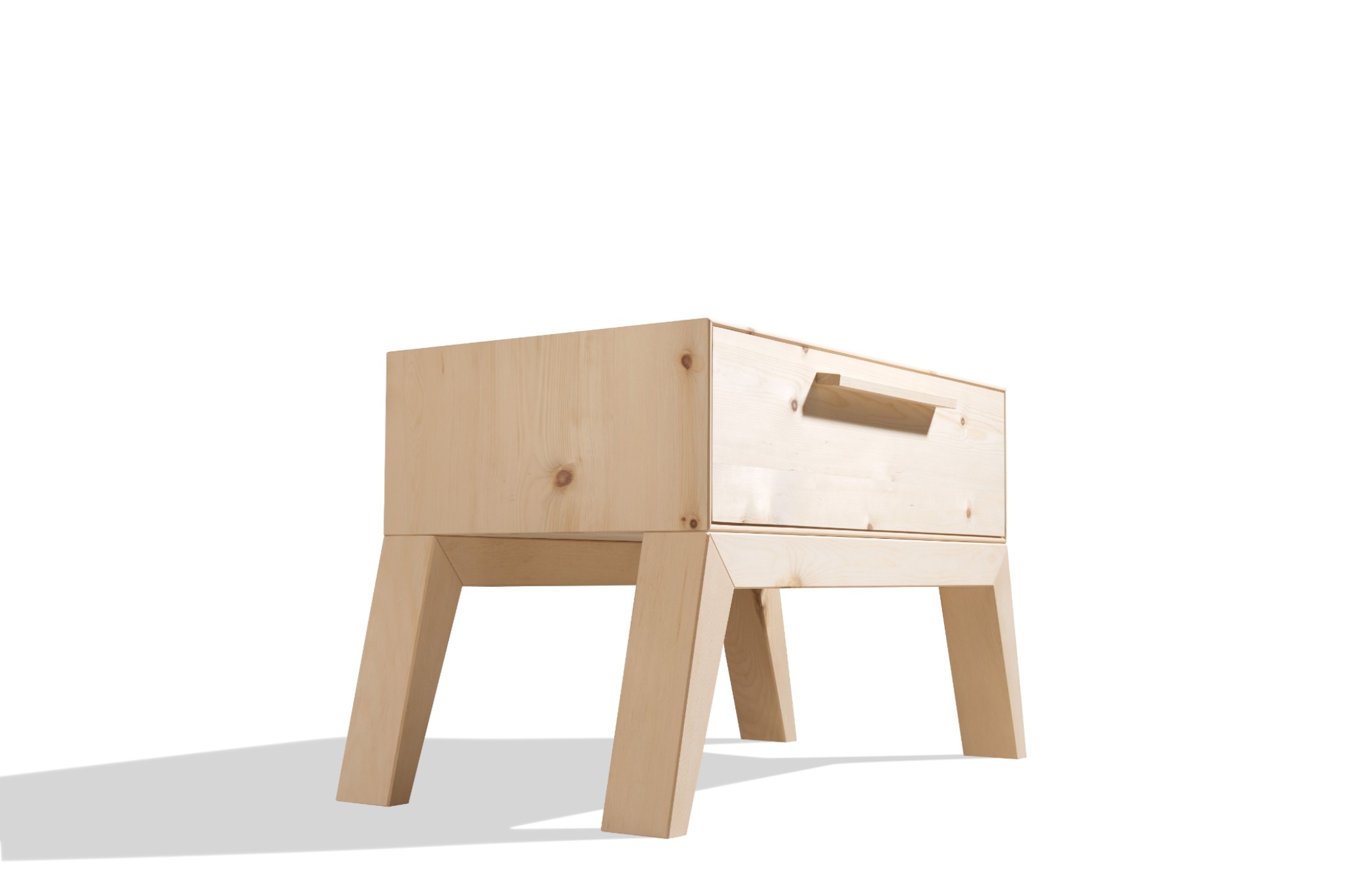 Nachtkästchen CORTINA in Zirbe