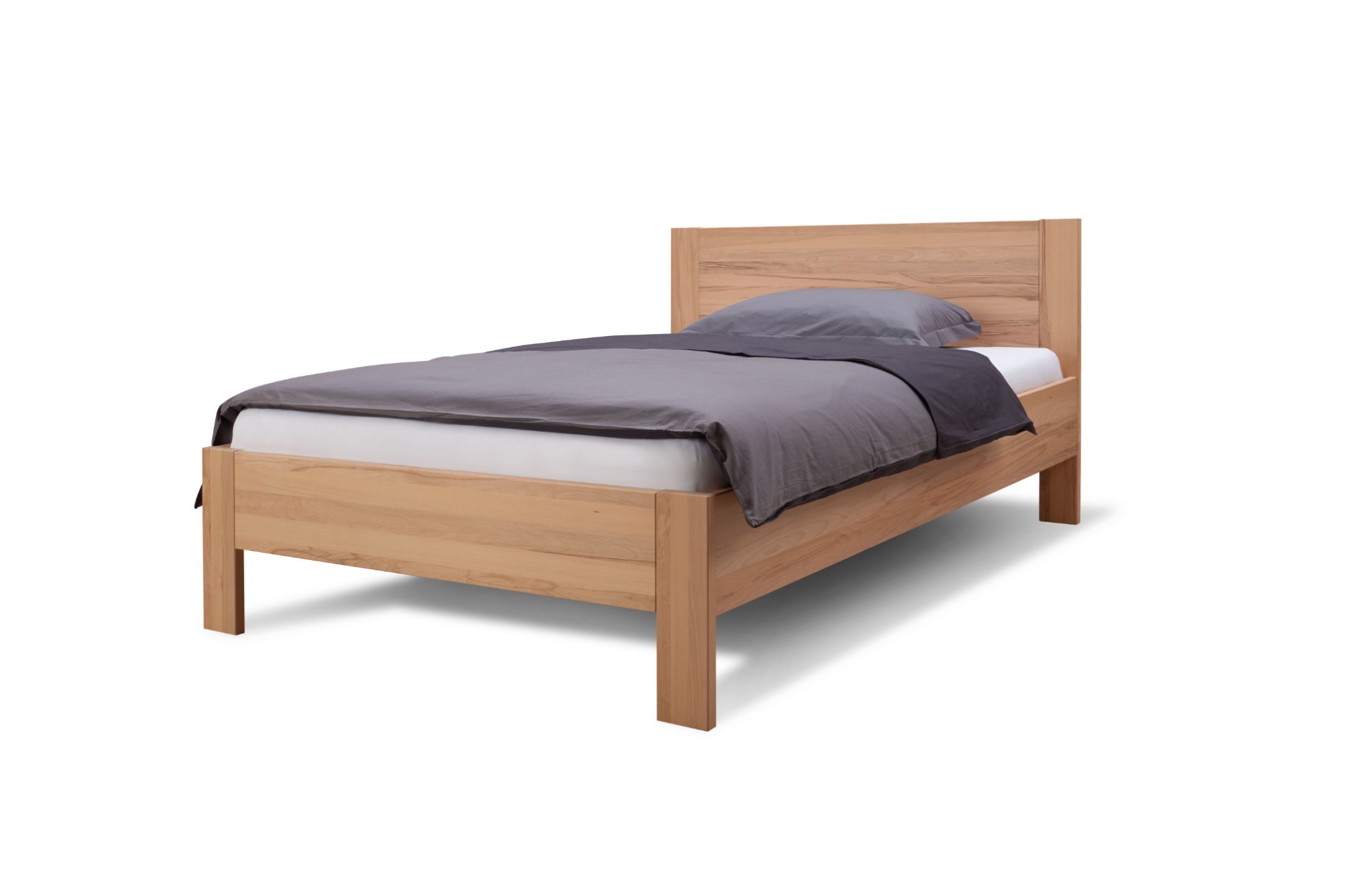metallfreies Massivholzbett LADINO in Kernbuche